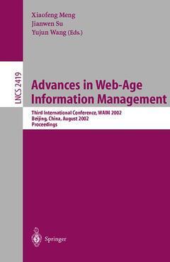 Couverture de l’ouvrage Advances in Web-Age Information Management