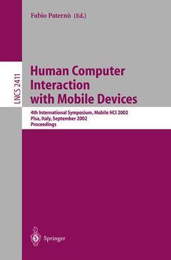 Couverture de l’ouvrage Human Computer Interaction with Mobile Devices