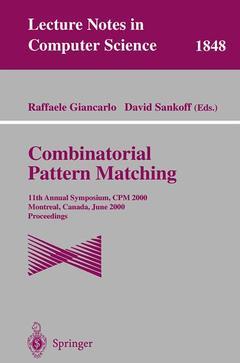 Cover of the book Combinatorial Pattern Matching