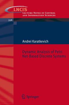 Couverture de l’ouvrage Dynamic Analysis of Petri Net-Based Discrete Systems