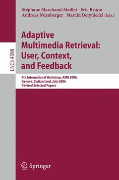 Cover of the book Adaptive Multimedia Retrieval:User, Context, and Feedback