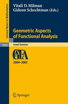 Couverture de l’ouvrage Geometric Aspects of Functional Analysis