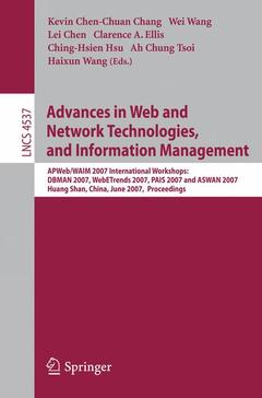 Couverture de l’ouvrage Advances in Web and Network Technologies, and Information Management