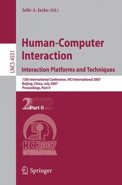 Couverture de l’ouvrage Human-Computer Interaction. Interaction Platforms and Techniques