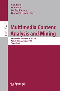 Couverture de l’ouvrage Multimedia Content Analysis and Mining