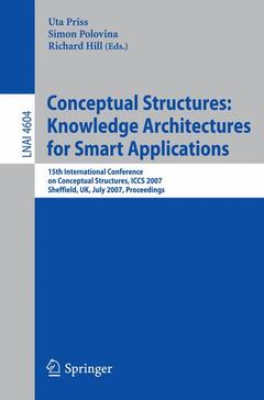 Couverture de l’ouvrage Conceptual Structures: Knowledge Architectures for Smart Applications