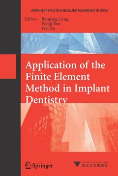 Couverture de l’ouvrage Application of the finite element method in implant dentistry