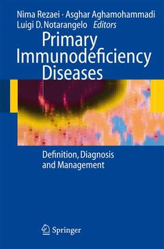 Couverture de l’ouvrage Primary immunodeficiency diseases, definition, diagnosis, and management