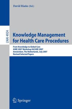 Couverture de l’ouvrage Knowledge Management for Health Care Procedures