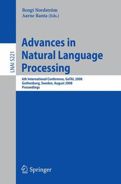 Cover of the book Advances in Natural Language Processing