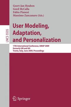 Couverture de l’ouvrage User Modeling, Adaptation, and Personalization