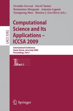 Couverture de l’ouvrage Computational Science and Its Applications -- ICCSA 2009