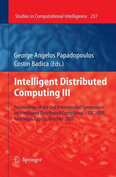Couverture de l’ouvrage Intelligent Distributed Computing III