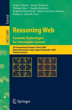 Couverture de l’ouvrage Reasoning Web. Semantic Technologies for Information Systems