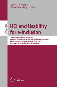 Couverture de l’ouvrage HCI and Usability for e-Inclusion