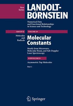 Couverture de l’ouvrage Asymmetric Top Molecules, Part 1