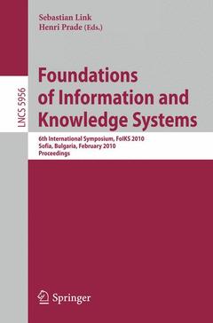 Couverture de l’ouvrage Foundations of Information and Knowledge Systems