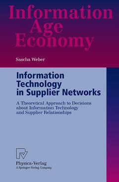 Cover of the book Information Technology in Supplier Networks
