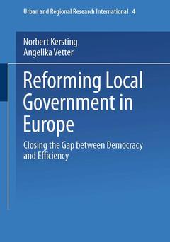 Couverture de l’ouvrage Reforming Local Government in Europe