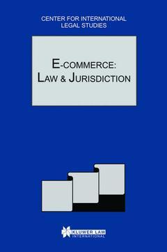 Couverture de l’ouvrage E-commerce law jurisdiction