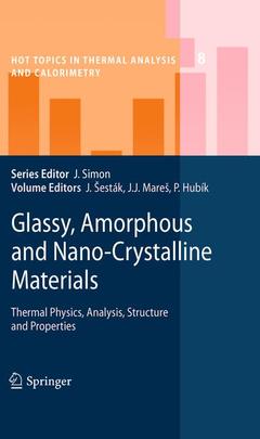 Couverture de l’ouvrage Glassy, Amorphous and Nano-Crystalline Materials