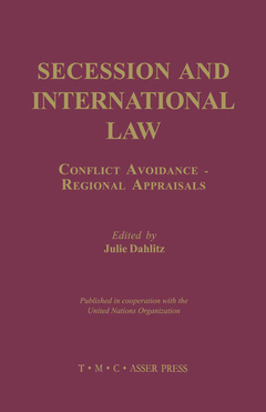 Couverture de l’ouvrage Secession and International Law