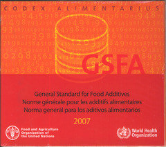 Couverture de l’ouvrage General standard for food additives. GFSA 2007