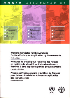 Couverture de l’ouvrage Working principles for risk analysis for food safety for application by governments