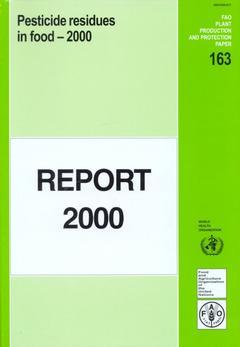 Couverture de l’ouvrage Pesticide residues in food 2000