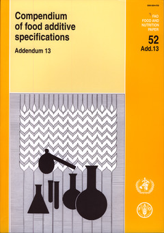 Couverture de l’ouvrage Compendium of food additive specifications