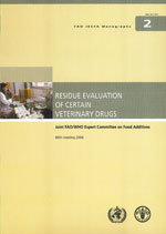 Couverture de l’ouvrage Residue evaluation of certain veterinary drugs