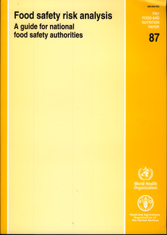 Cover of the book Food safety risk analysis