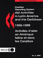 Couverture de l’ouvrage Activités d'aide en amérique latine et dans les caraïbes 1998-1999 n°3, 2000 (Statistiques)