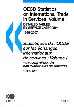 Couverture de l’ouvrage OECD statistics on international trade in services 2009. Volume 1. Detailed tables by service category