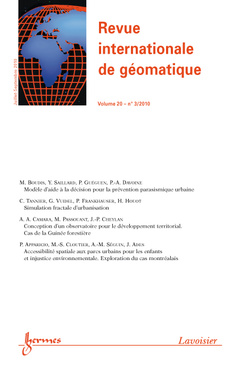 Couverture de l’ouvrage Revue internationale de géomatique Volume 20 N° 3/Juillet-Septembre 2010