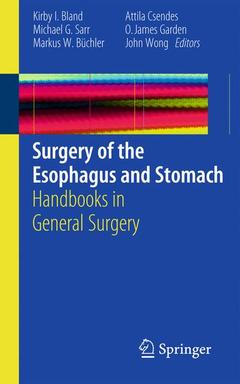 Couverture de l’ouvrage Surgery of the Esophagus and Stomach
