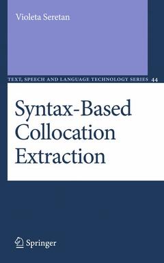 Couverture de l’ouvrage Syntax-Based Collocation Extraction