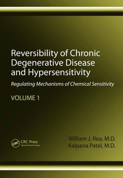 Couverture de l’ouvrage Reversibility of Chronic Degenerative Disease and Hypersensitivity, Volume 1