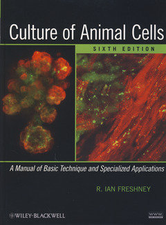 Couverture de l’ouvrage Culture of animal cells 