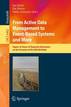 Couverture de l’ouvrage From Active Data Management to Event-Based Systems and More