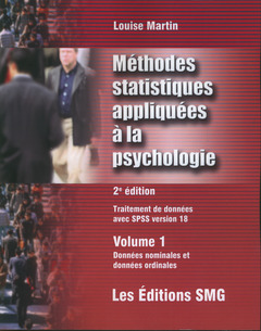 Couverture de l’ouvrage Méthodes statistiques appliquées à la psychologie (avec CD-ROM)