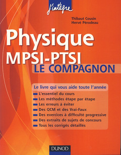 Couverture de l’ouvrage Physique MPSI-PTSI. Le compagnon (J'intègre)