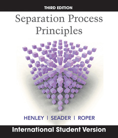 Couverture de l’ouvrage Separation Process Principles (ISE)