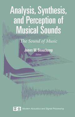 Couverture de l’ouvrage Analysis, Synthesis, and Perception of Musical Sounds