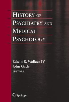 Couverture de l’ouvrage History of Psychiatry and Medical Psychology