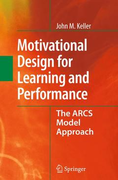Couverture de l’ouvrage Motivational Design for Learning and Performance