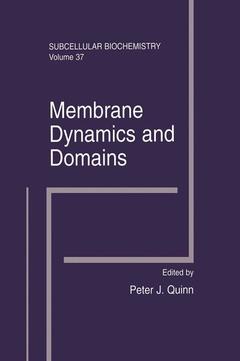 Couverture de l’ouvrage Membrane Dynamics and Domains