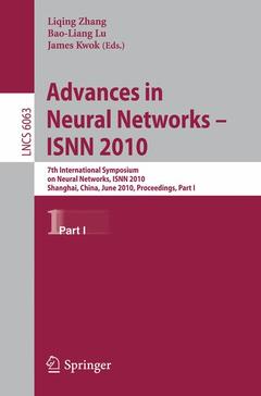 Couverture de l’ouvrage Advances in Neural Networks -- ISNN 2010