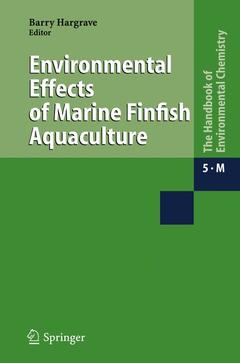 Couverture de l’ouvrage Environmental Effects of Marine Finfish Aquaculture