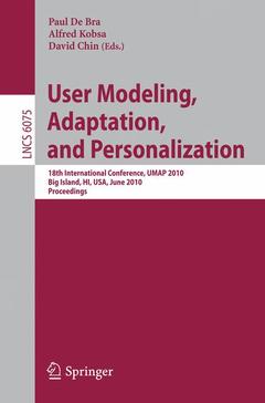 Couverture de l’ouvrage User Modeling, Adaptation, and Personalization